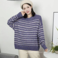 Autumn Winter Long Sleeve sweater crew neck oversize women loose custom knit sweater